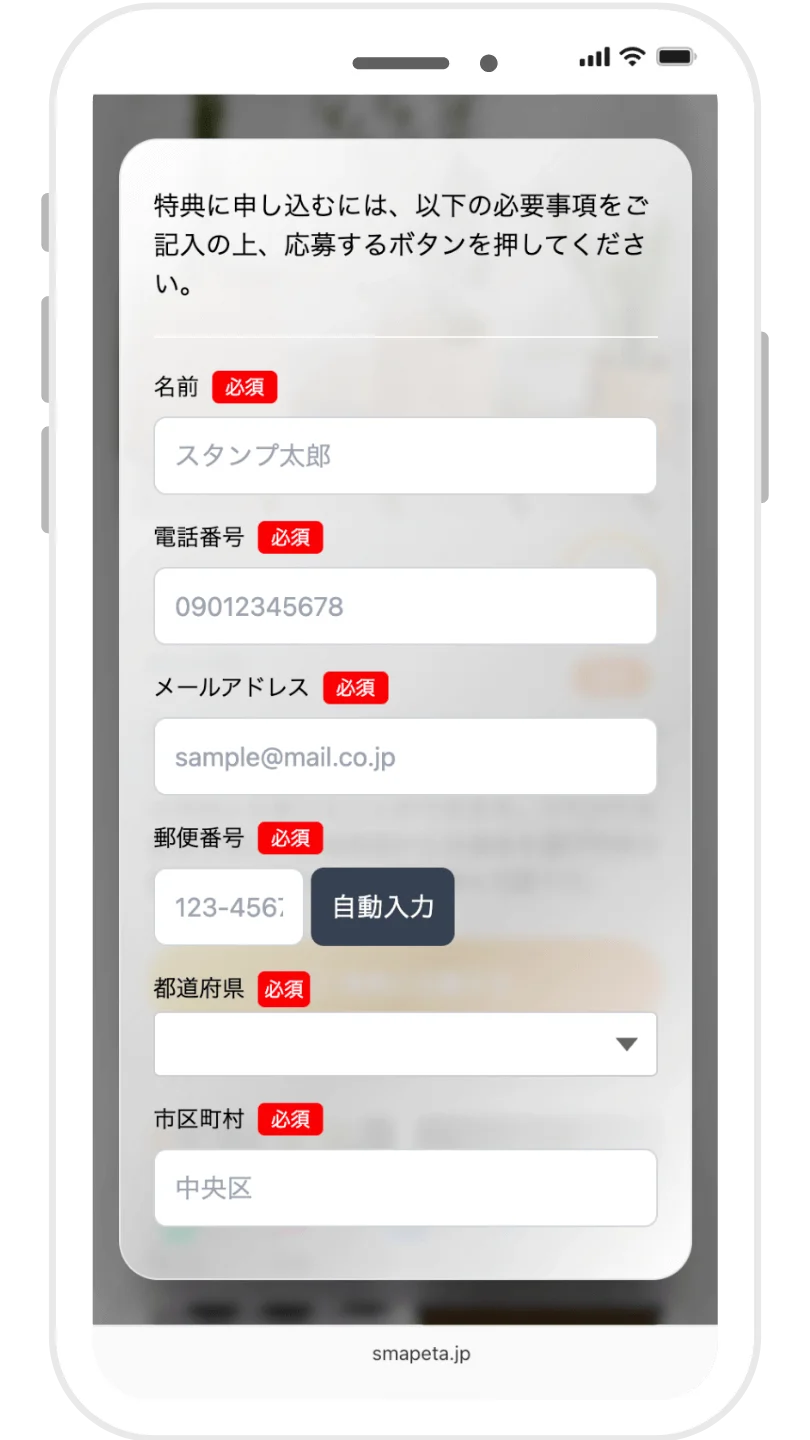 応募フォーム